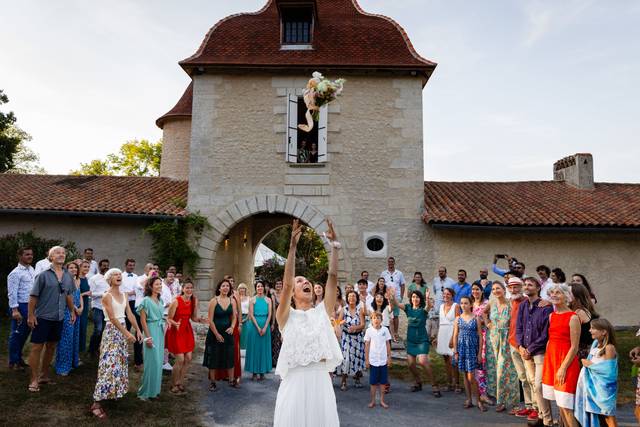 Lancé du bouquet de la mariée