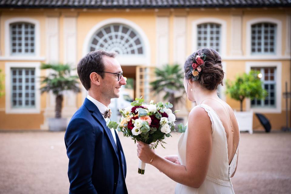 Bouquet rouge et blanc