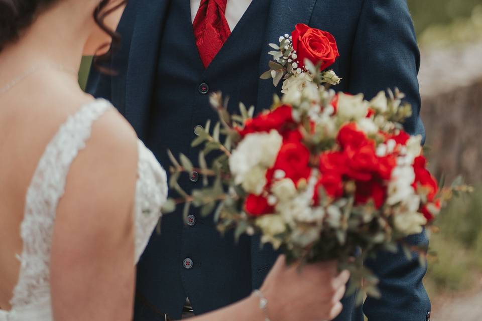 Boutonnière et bouquet