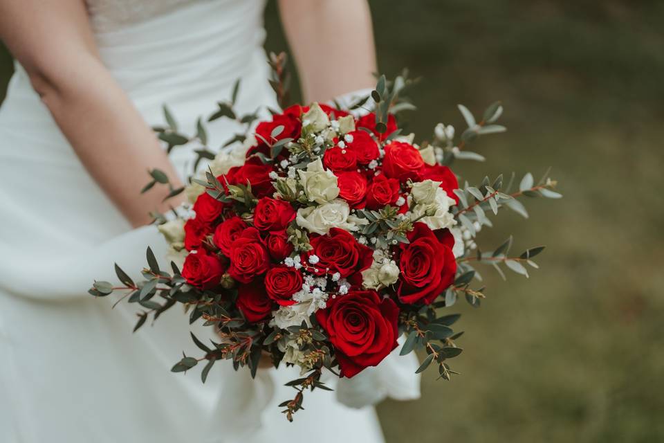 Bouquet rouge et blanc