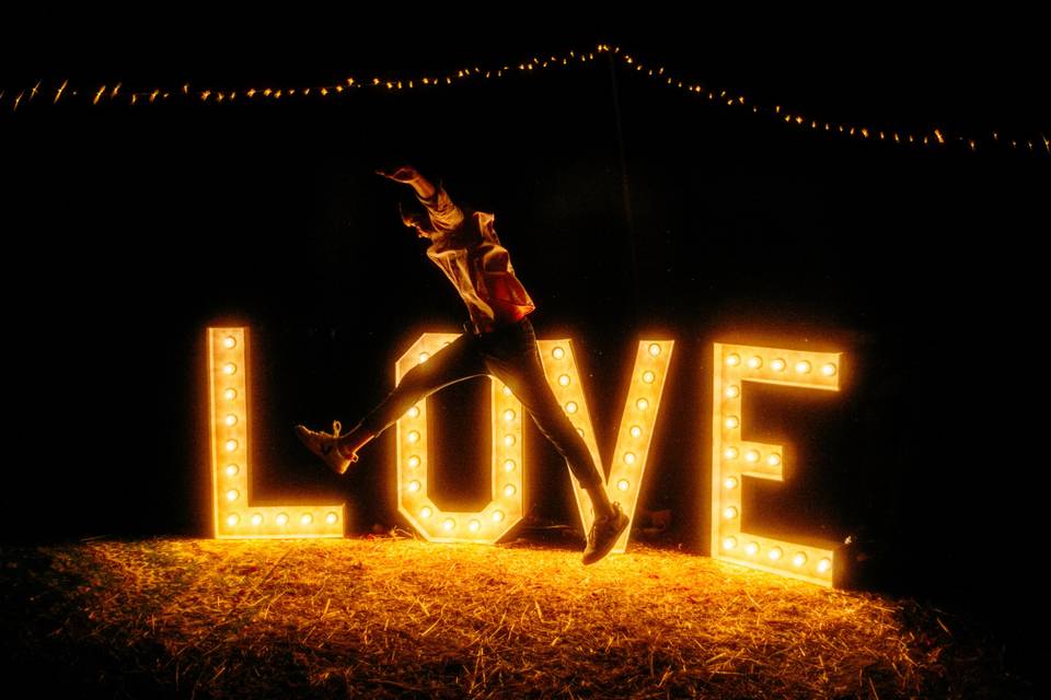 Love lumineux hauteur 1 mètre