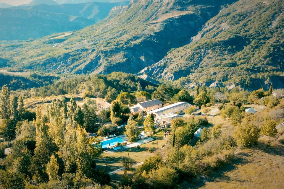 Vue aérienne du domaine