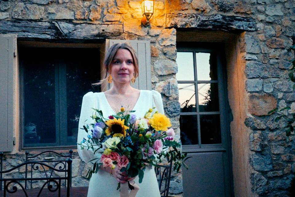 Pose de la mariée
