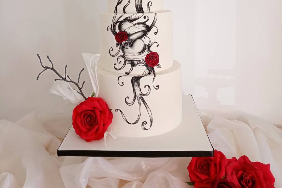 Wedding cake tatouage