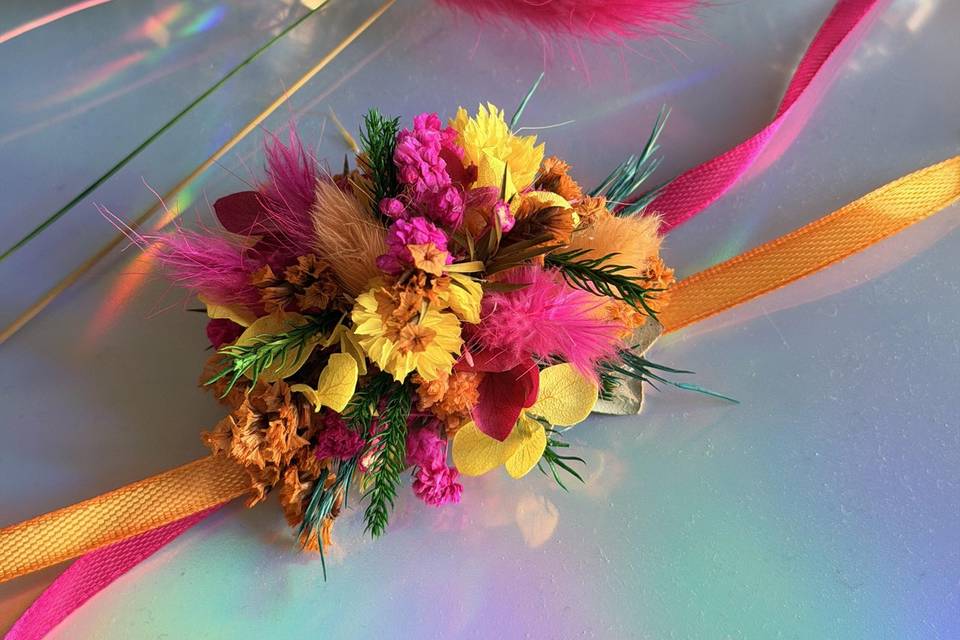 Bracelet fleurs séchées