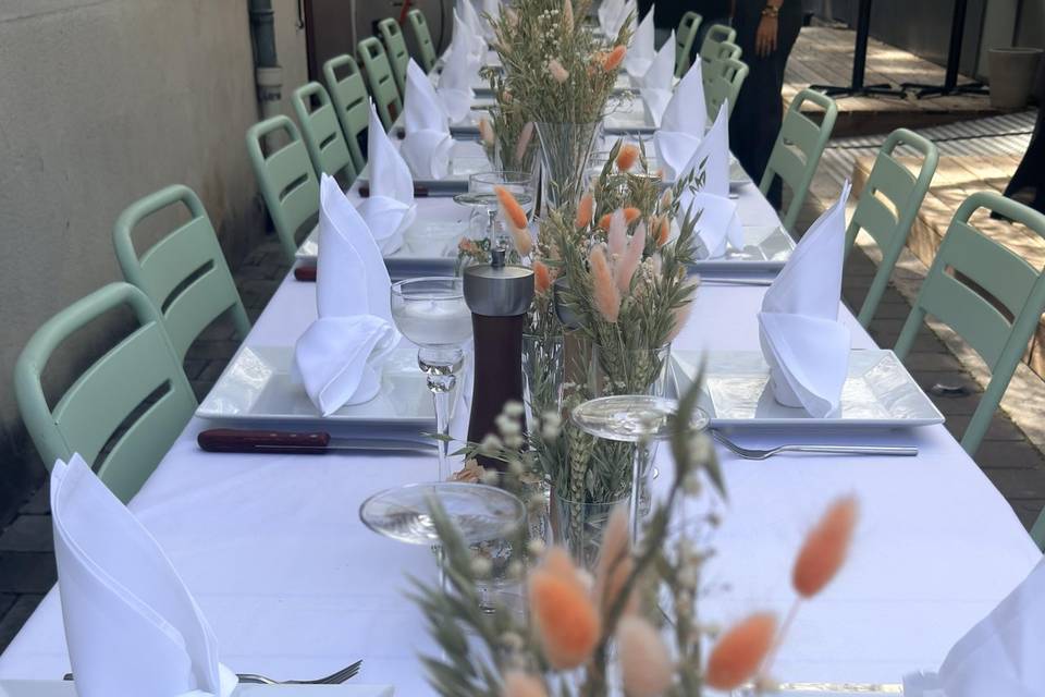Table banquet mariage civil