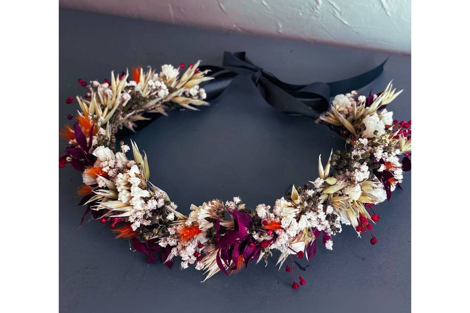 Couronne fleurs témoin