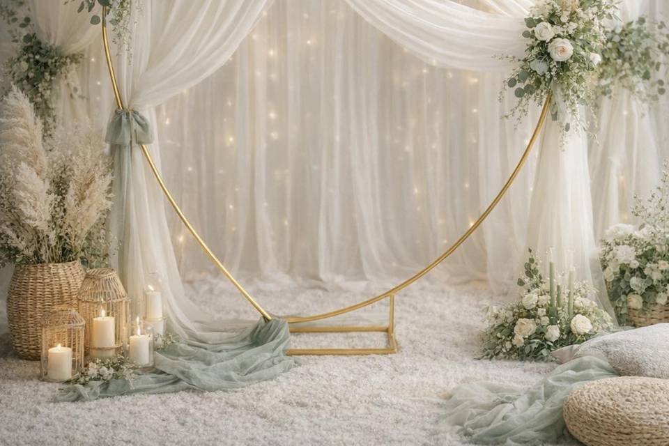 Arche coeur + voilage