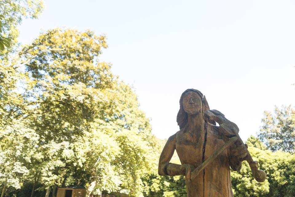 Sculpture dans un arbre