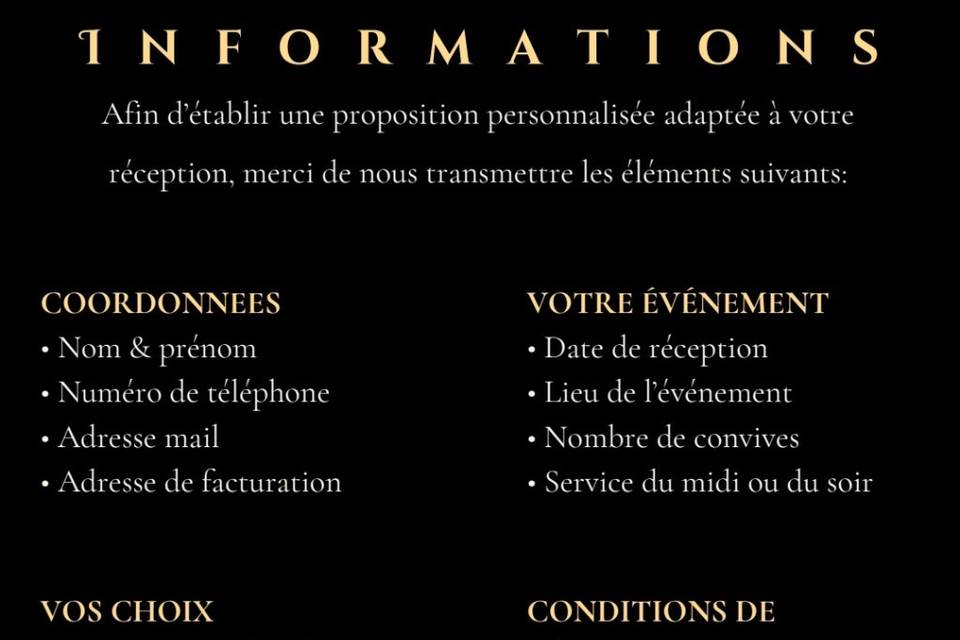 Plaquette traiteur