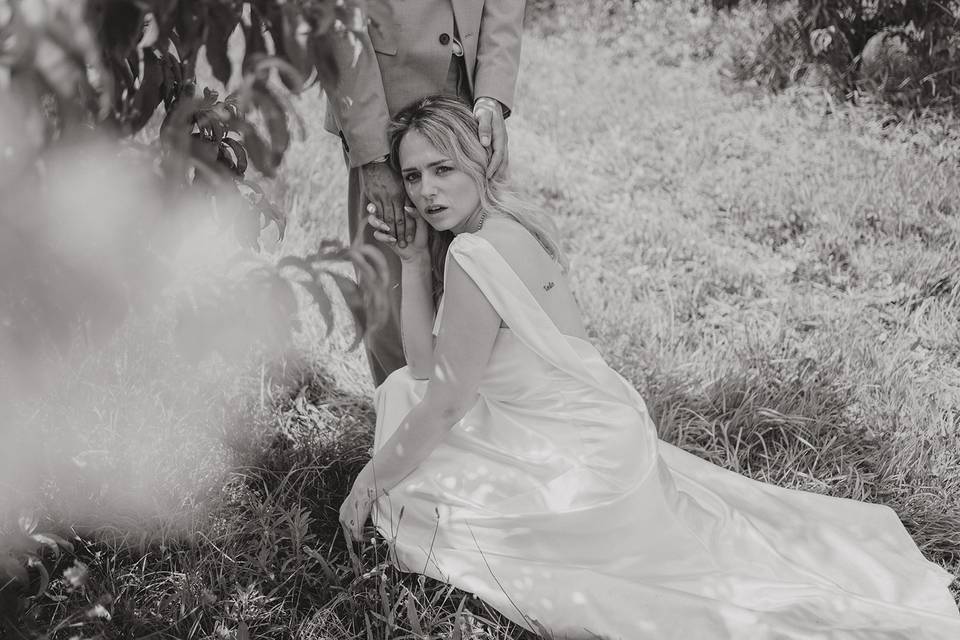 Marie et loïc en noir et blanc