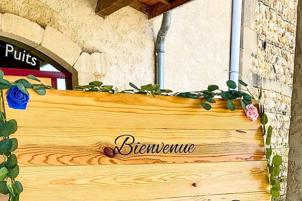 Panneau de bienvenue