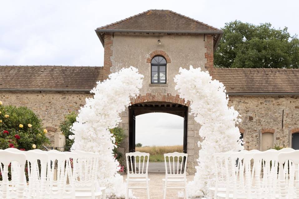 Déco élégante soliflores roses