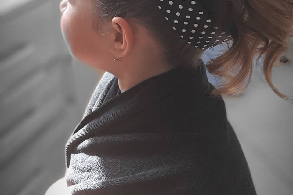 Chignon fillette vintage