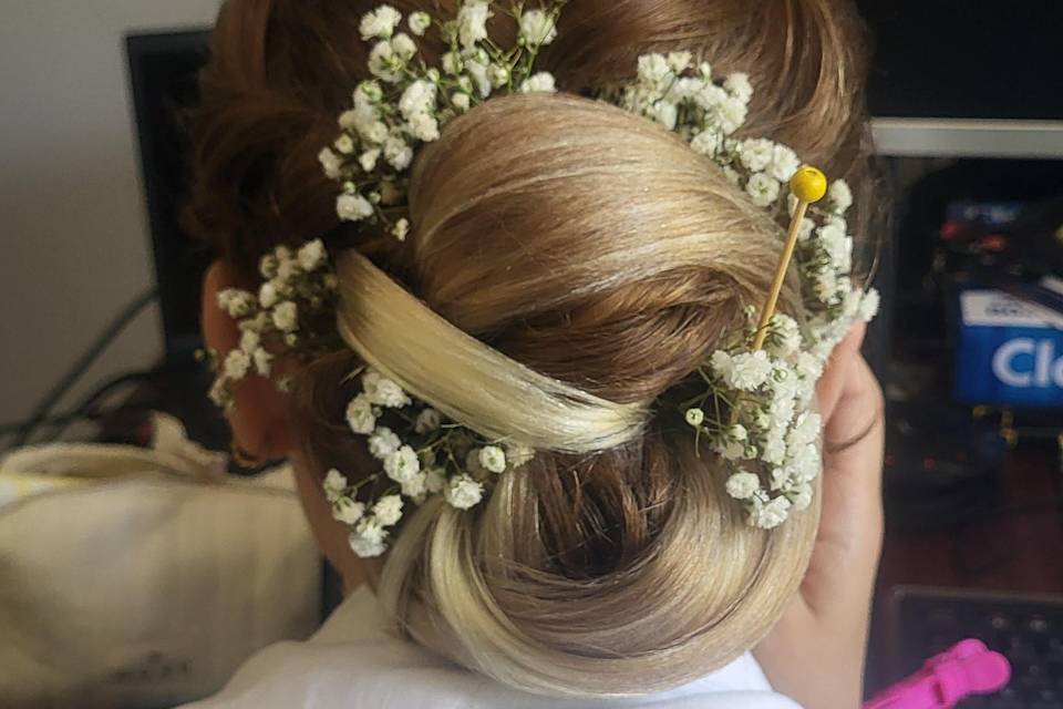 Chignon avec extensions