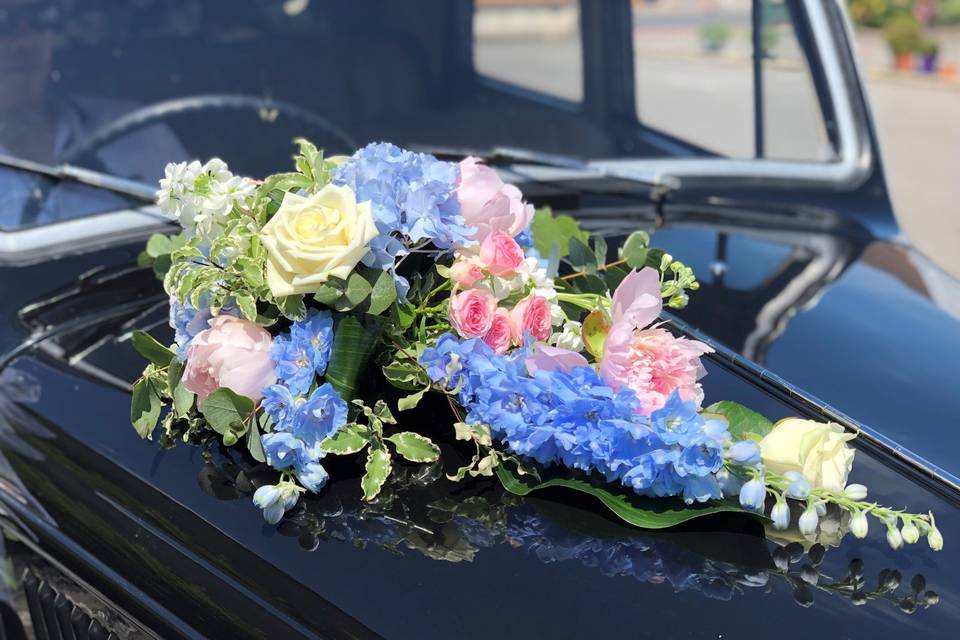 Bouquet de mariée bleu