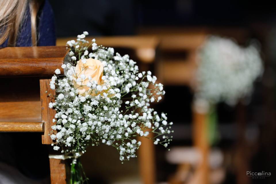 Mariage M&V - Banc d'église