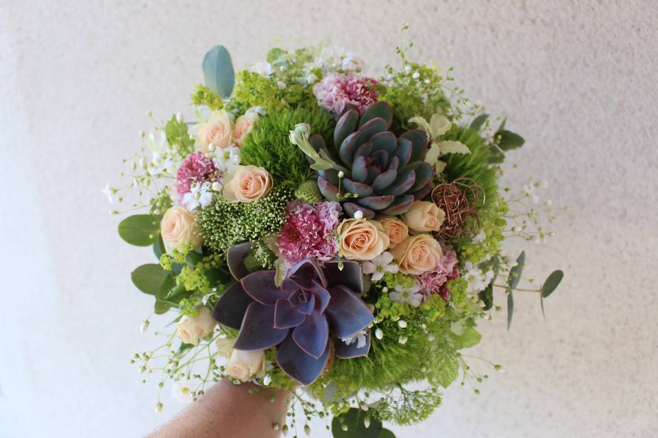 Bouquet avec succulentes