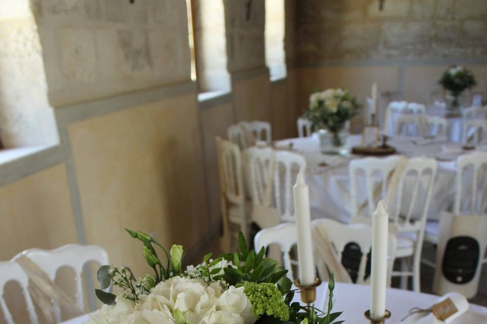 Bouquet pivoines blanches