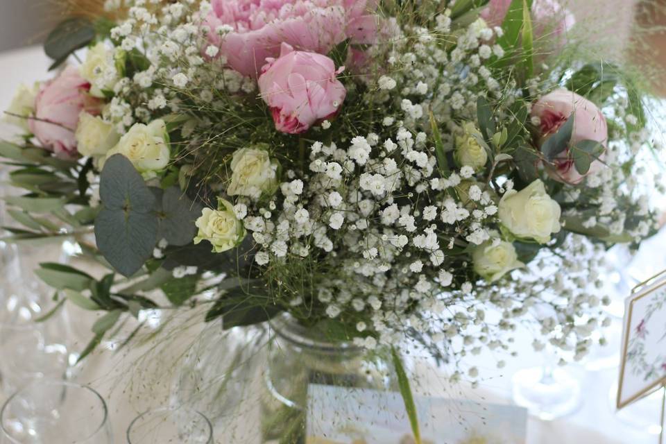 Bouquet de table champêtre