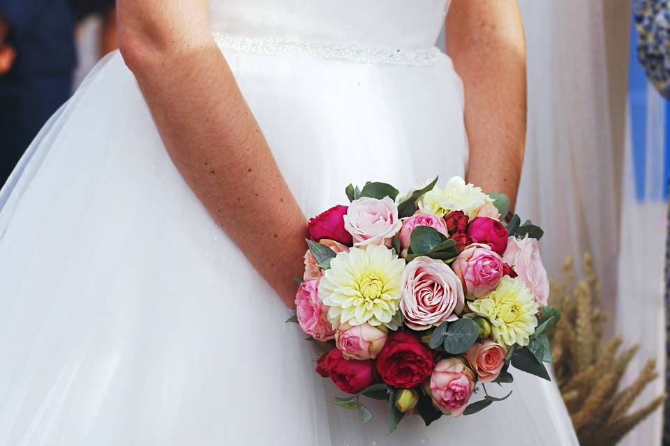 Bouquet rond de mariée