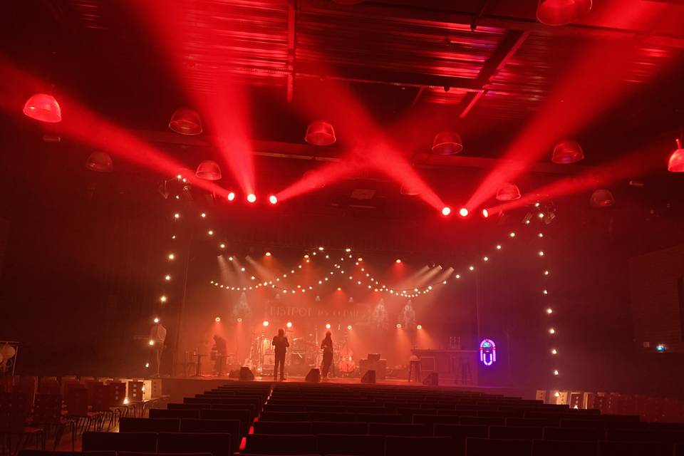 On stage