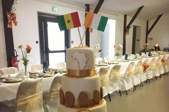 Gâteau Mariage Thème Afrique