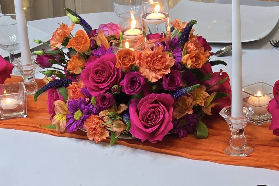 Orange et fucshia