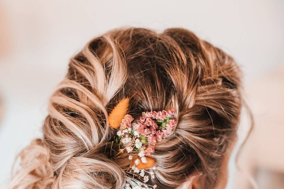 Chignon réalisé pour un shooting