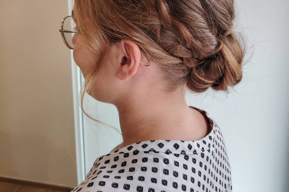 Chignon avec tresse