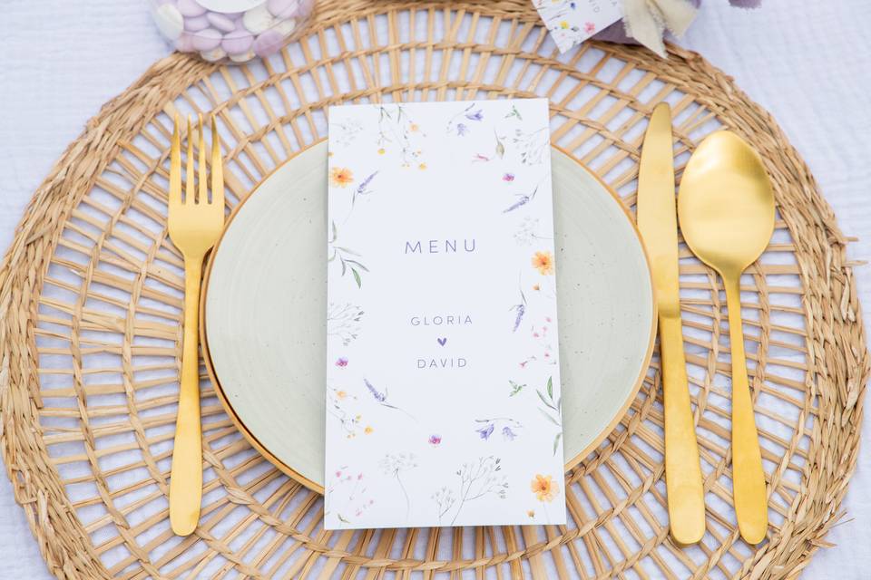 Menu de table