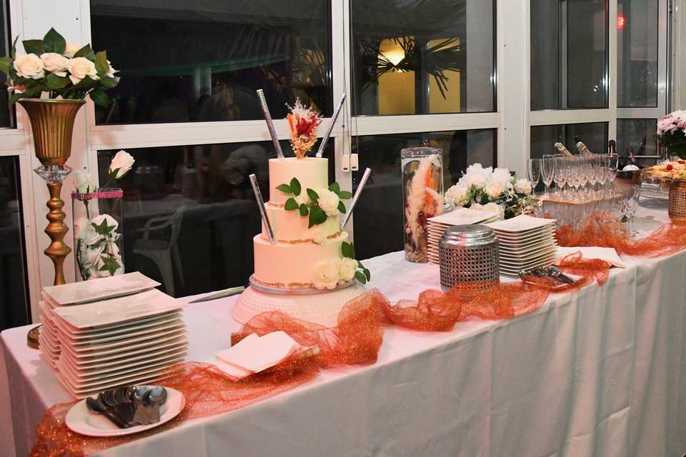 Buffet desserts - wedding cake