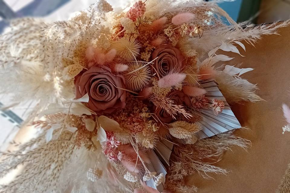 Bouquet et boutonnière séchée