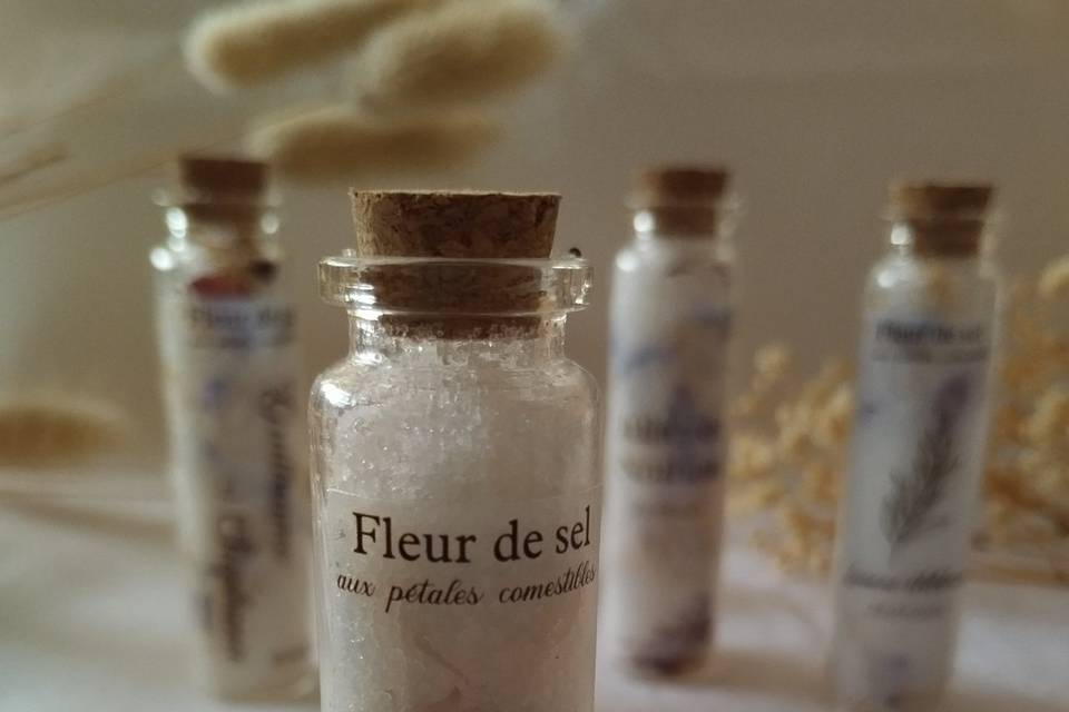 Fiole sel et fleur comestible