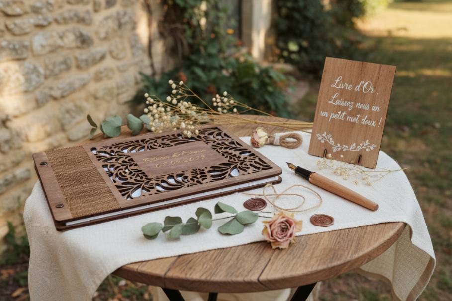 Livre d'or en bois