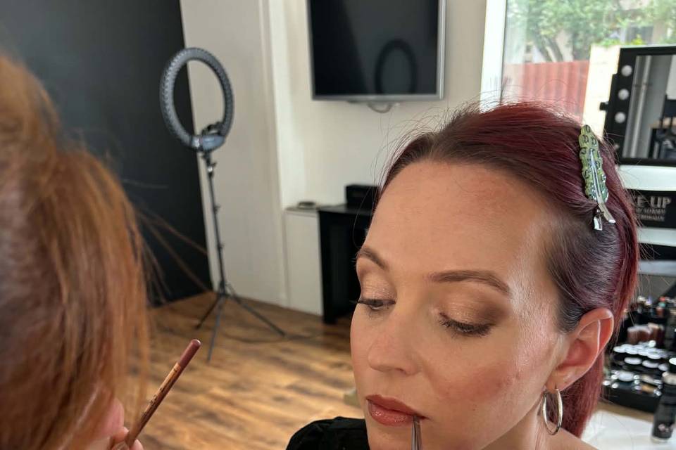 Maquillage en cours
