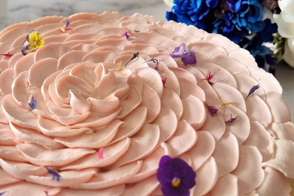 Entremet pochage floral