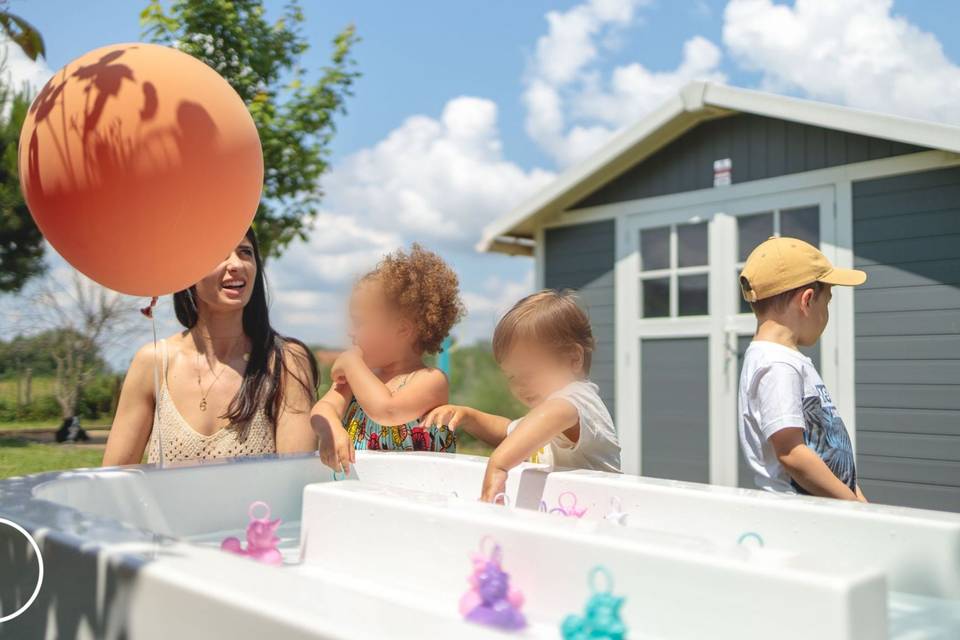Enfants pêche aux canards