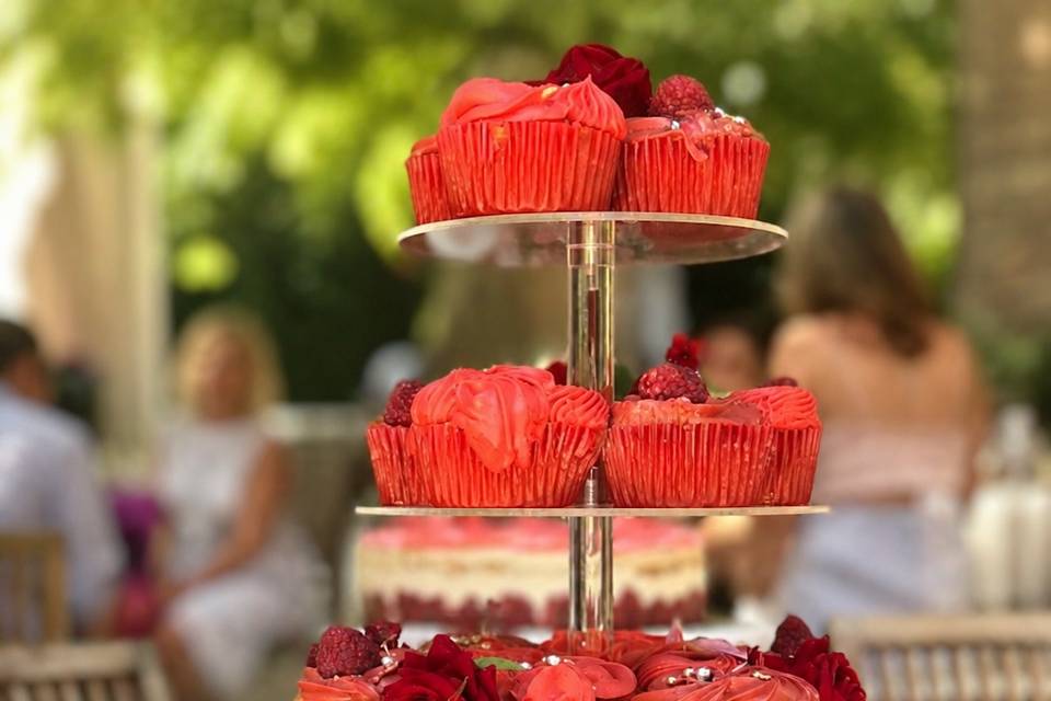 Pièce montée de cupcake