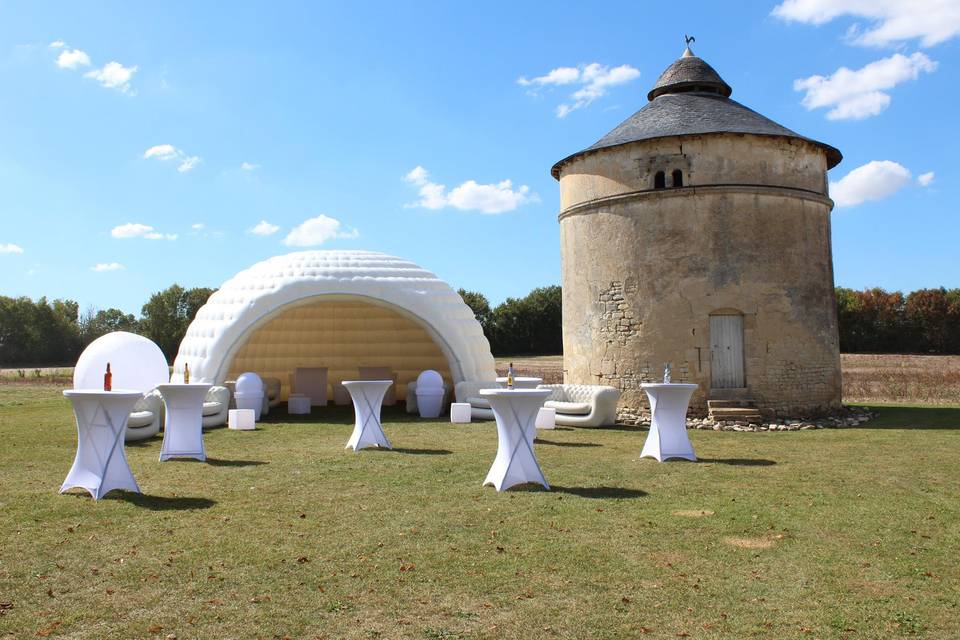 Igloo avec sofa gonflables