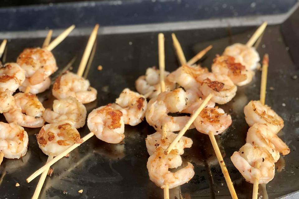Brochette animation plancha