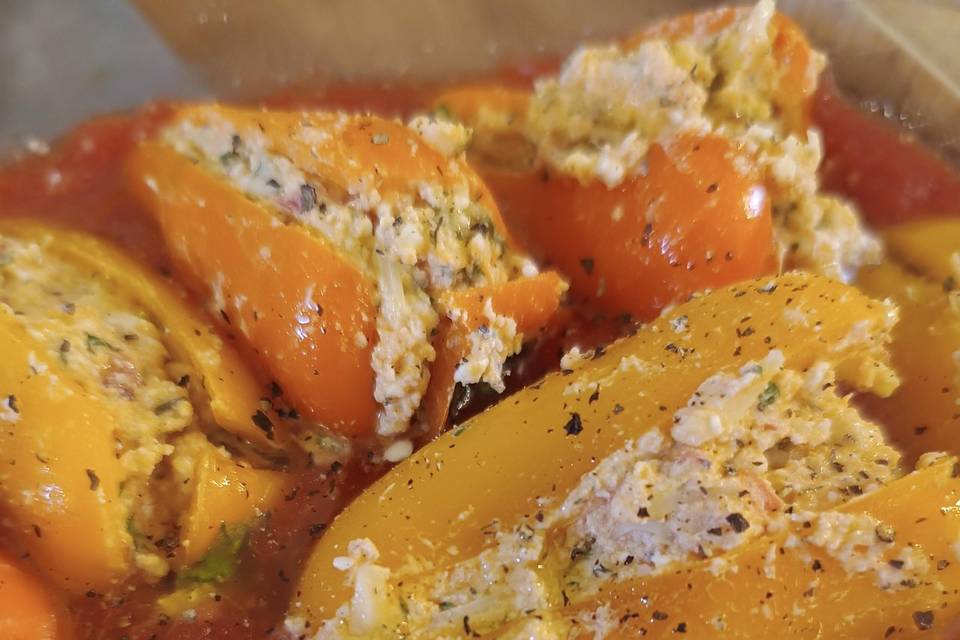 Mini poivrons à la Grecque