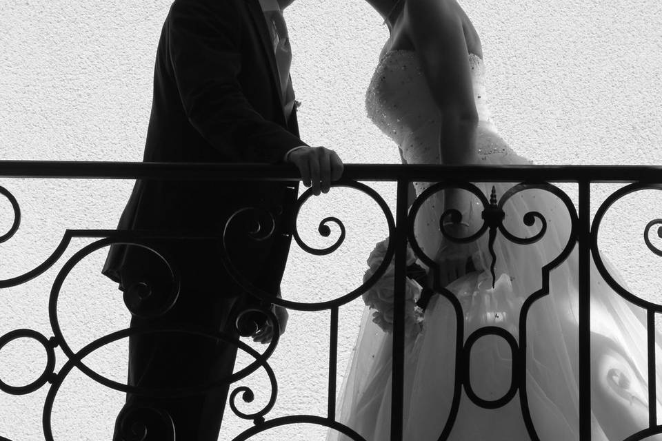 Photo de mariage noir et blanc