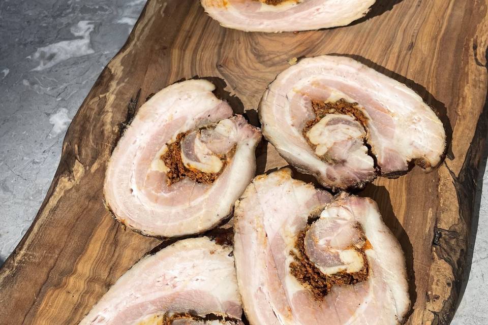 Porchetta maison fumée