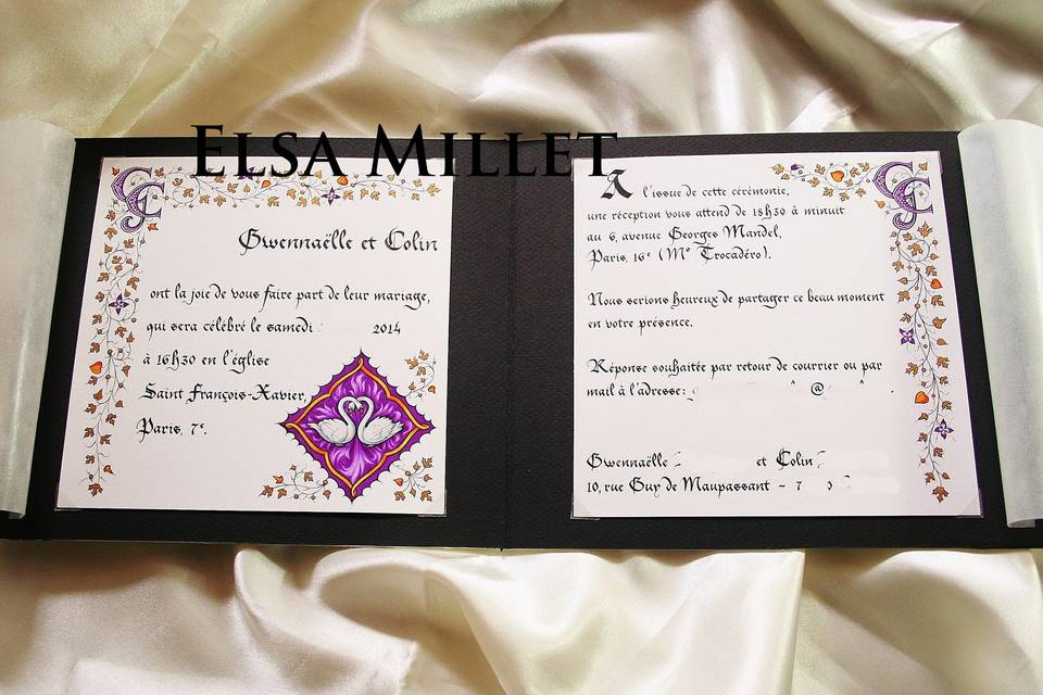 Elsa Millet - Calligraphie Illustration Enluminure