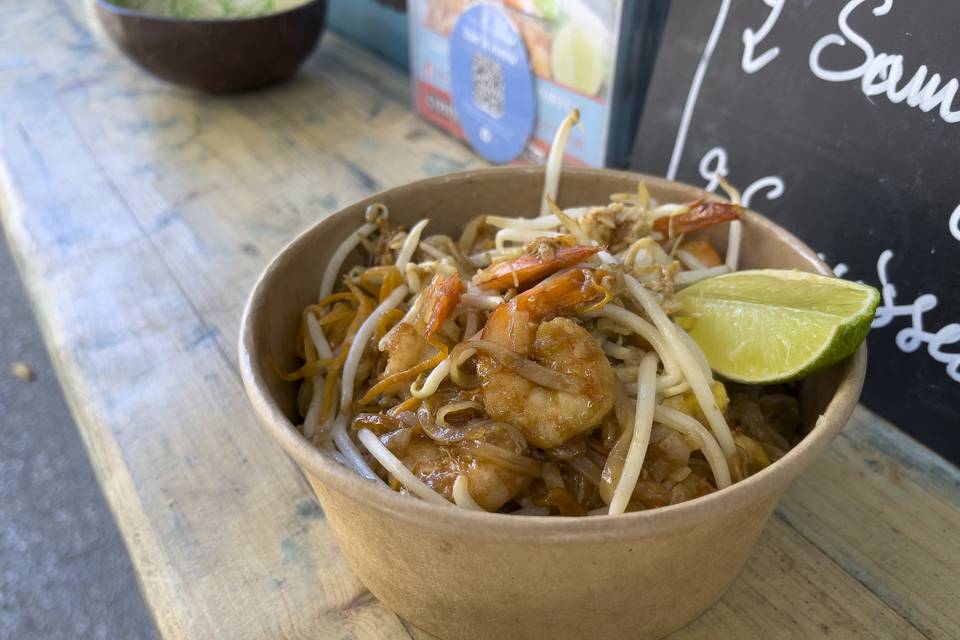 Pad thaï aux crevettes