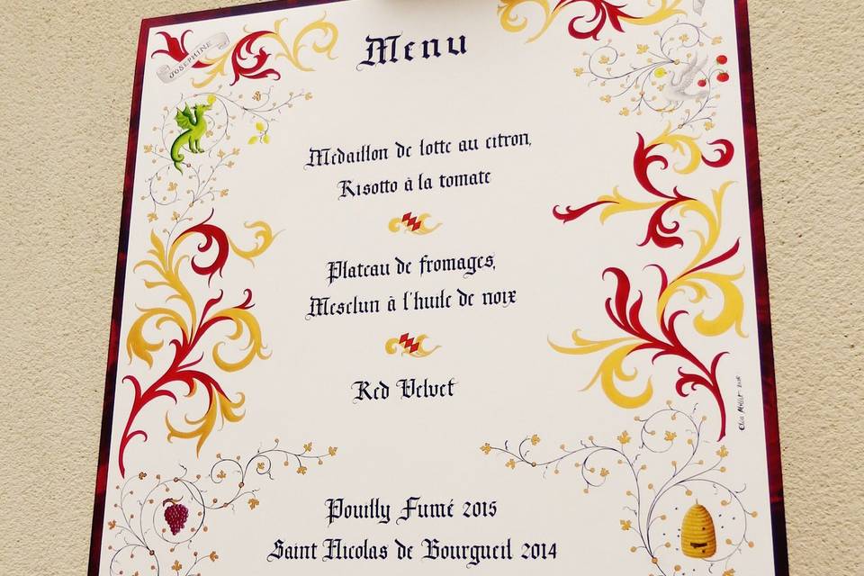 Menu médiéval J&R