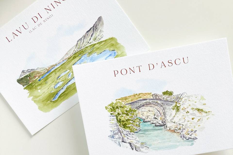 Noms de table illustrés