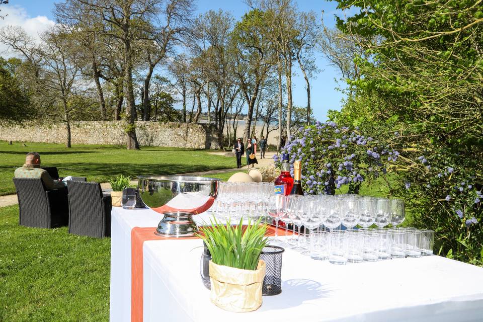 Installation cocktail jardin