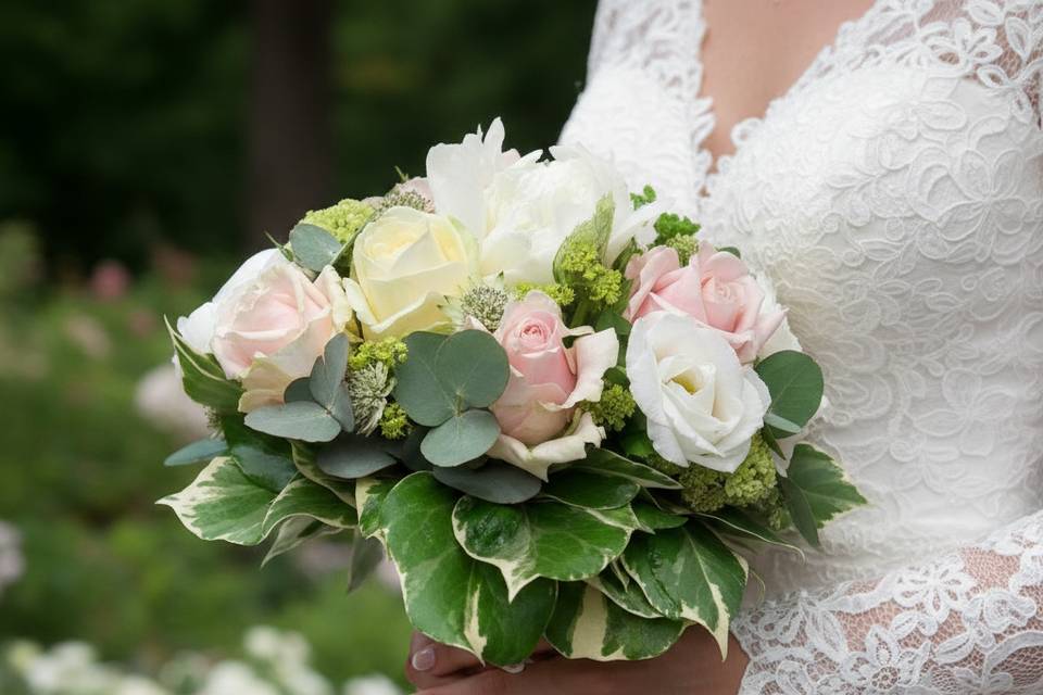 Bouquet de mariée rond